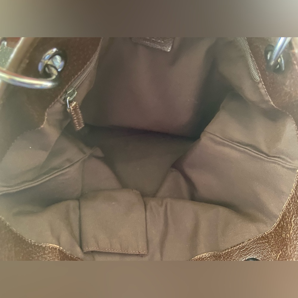 Gucci GUC Brown GG Eclipse Canvas Tote - Picture 5 of 14